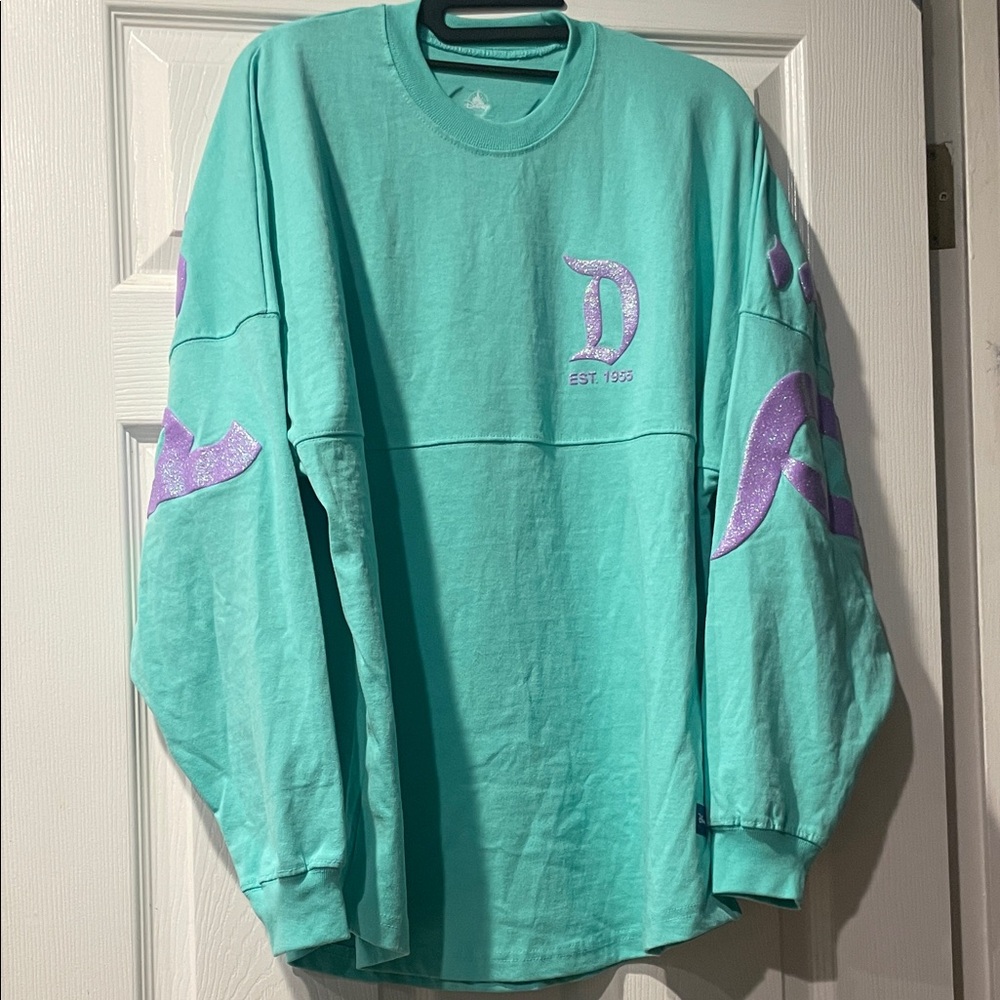 Disney Teal Shirt with Glittery Purple Design